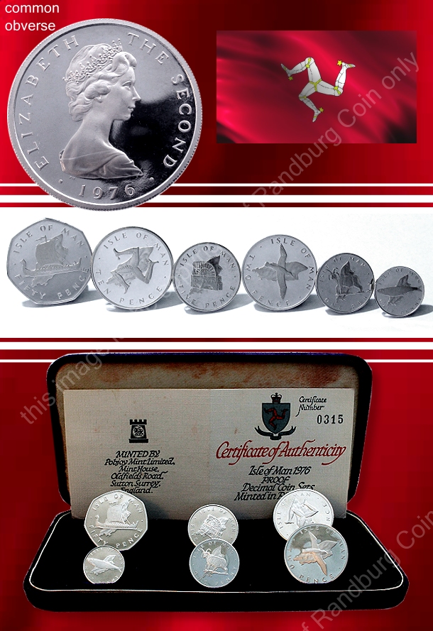 A SET A HEAD OF ITS TIME 1976 Proof Fine Platinum Isle of Man